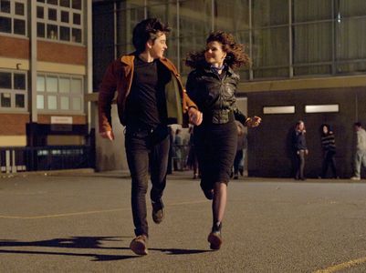 Lucy Boynton and Ferdia Walsh-Peelo in Sing Street (2016)