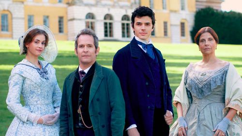 Rebecca Front, Tom Hollander, Harry Richardson, and Stefanie Martini in Doctor Thorne (2016)