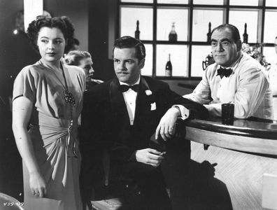 Mary Beth Hughes, Edmund MacDonald, and Dewey Robinson in The Lady Confesses (1945)