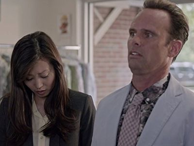 Walton Goggins and Susan Park in Vice Principals (2016)