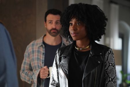 Reid Scott and Kirby Howell-Baptiste in Why Women Kill (2019)