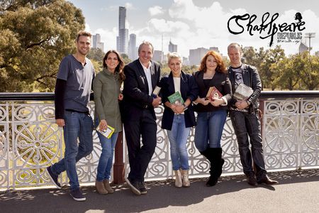 The cast of Shakespeare Republic L-R: Ben Steel, Michala Banas, Alan Fletcher, Rowena Hutson, Sally McLean and Billy Sme