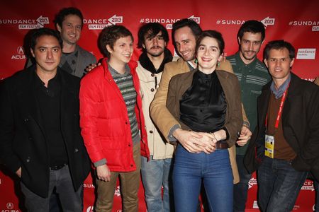 Gaby Hoffmann, Michael Cera, Trevor Groth, Juan de Dios Larraín, Juan Silva, Agustín Silva, and Sebastián Silva at an ev