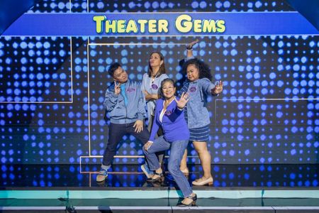 Madeleine Nicolas, Gem Padilla, Ricci Chan, and Lotlot Bustamante in Family Feud Philippines (2022)