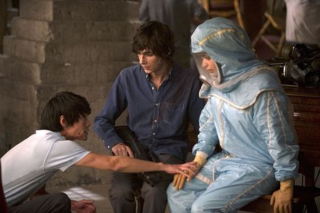 Christopher Larkin, Devon Bostick, and Eve Harlow in The 100 (2014)