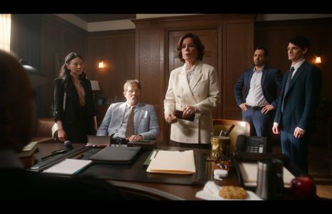 Doralynn Mui, Jeffrey Nordling, Marcia Gay Harden, Sachin Sahel and Ben Bordeau in 'So Help Me Todd'