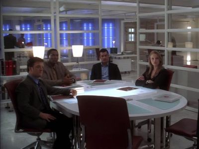 Balthazar Getty, Carl Lumbly, Rachel Nichols, and Kevin Weisman in Alias (2001)