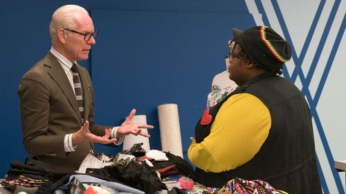 Tim Gunn and Tasha Henderson in Project Runway (2004)