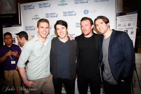 Josh Folan, Dónall Ó Héalai, Seanie Sugrue, and Michael Rabe at an event for Catch 22: Based on the Unwritten Story by S