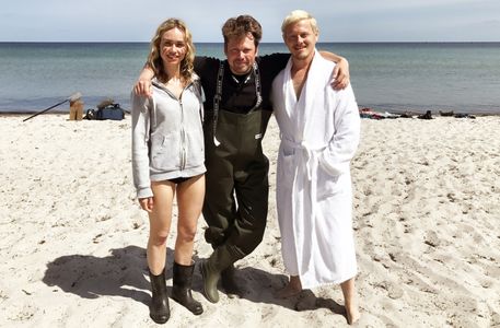 On the set of DOLPHIN with Thure Lindhardt, Pernille Andersen and Laurits Munch-Petersen, Gilleleje 2017