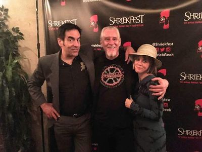 Edward Martin III, Jeffrey Stackhouse, and Amber Bariaktari at Shriekfest 2017.