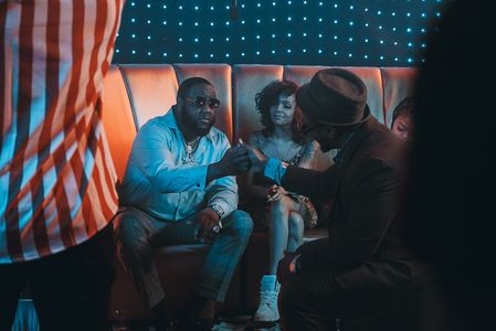 Dom Campbell with Jamal Woolard in a night club scene for The Female Hustler 2