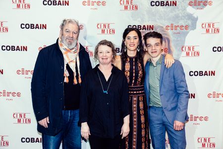 Wim Opbrouck, Nanouk Leopold, Naomi Velissariou and Bas Keizer at the Dutch premiere of COBAIN