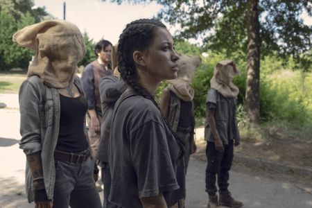 Angel Theory, Christian Serratos, Josh McDermitt, Nadia Hilker, and Lauren Ridloff in The Walking Dead (2010)