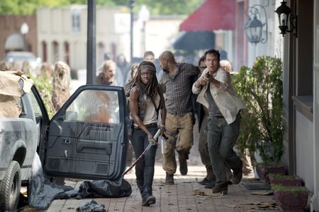 Jay Huguley, Danai Gurira, and Kenric Green in The Walking Dead (2010)