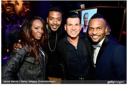 Slomique Hawrylo, Ray J, David Tutera, and Montré Burton at the WEtv David Tutera's CELEBrations Premiere Party on Janua