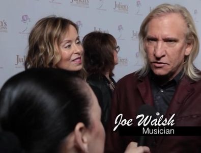 on the red carpet with Joe Walsh at Ringo Starr event