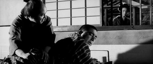 Masayo Banri, Shintarô Katsu, and Michirô Minami in The Tale of Zatoichi (1962)