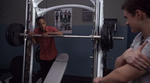 Khylin Rhambo and Michael Johnston in Teen Wolf (2011)