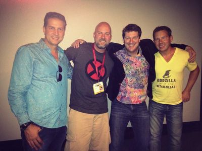 David Perry, Jeremy Snead, Randy Pitchford and Cliff Bleszinski at Video Games: The Movie screening.