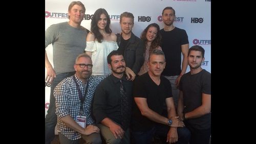 At OutFest with Tyler Jacob Moore, Kim Allen, Jesse Luken, Corey Craig, Tim Kirkman, Michael Colucci, Claude Knowlton