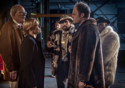 Reinier Bulder, Mimoun Oaïssa, Lies Visschedijk, Ergun Simsek, Guido Pollemans, and Willie Wartaal in The Masters (2015)