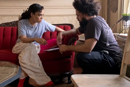 Tessa Thompson and Steven Caple Jr. in Creed II (2018)