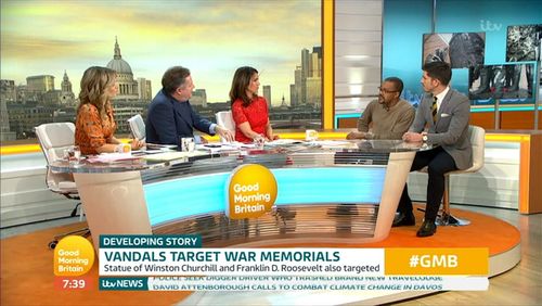 Piers Morgan, Susanna Reid, Charlotte Hawkins, Kehinde Andrews, and Brian Wood in Good Morning Britain (2014)