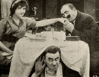 Jewel Carmen, Fred Mace, and Ford Sterling in The Professor's Daughter (1913)