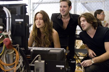 Terminator Salvation Set Photo. From Left: Moon Bloodgood, Derek Anderson, Victor Kubicek