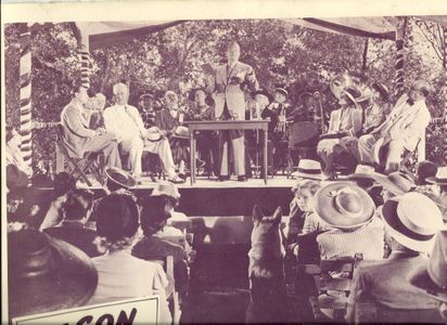 Harlan Briggs, Ted Donaldson, Dick Elliott, Edythe Elliott, Thurston Hall, Tom Powers, and Rusty in The Son of Rusty (19