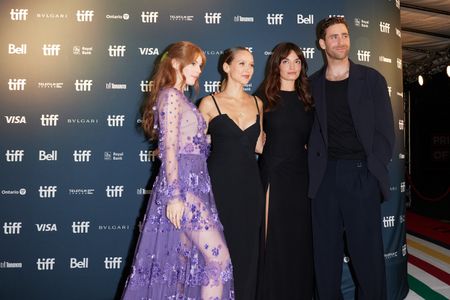 Amelia Gething, Alexandra Dowling, Emma Mackey and Oliver Jackson-Cohen at Tiff for the world premiere of Emily