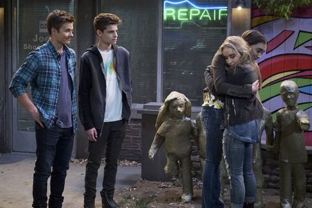 Rowan Blanchard, Sabrina Carpenter, Corey Fogelmanis, and Peyton Meyer in Girl Meets World (2014)