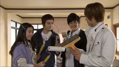 Kim So-eun, Kim Joon, Kim Hyun-joong, and Kim Bum in Boys Over Flowers (2009)