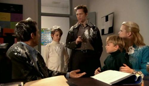 Jack Noseworthy, George Newbern, Kim Schraner, Isaac Durnford, and Maxwell Perry Cotton in A Dennis the Menace Christmas