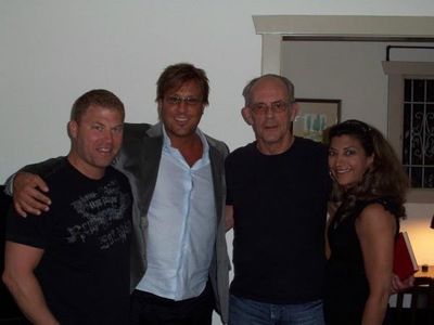 Kevin Leckner, Jon Doscher, Christopher Lloyd, and Fran Ganguzza at The Chateau Marmont Hollywood July 2007.