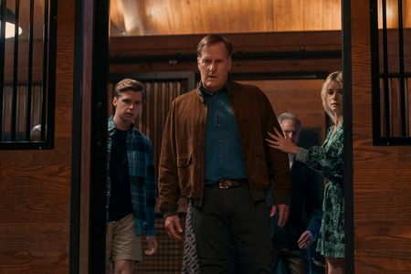 Jeff Daniels, Josh Pais, Sarah Jones, and Evan Roe in A Man in Full (2024)