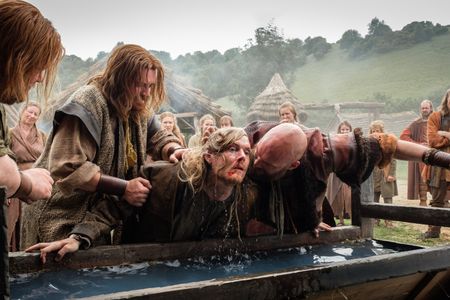 Julian Rhind-Tutt, Joe Sims, Danny Kirrane, and Jimmy Fairhurst in Britannia (2017)