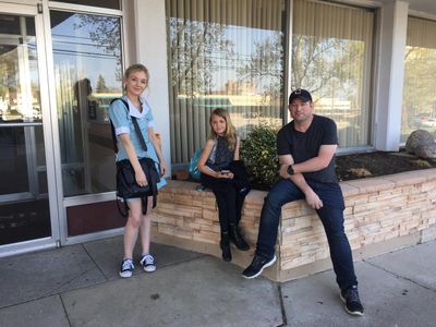 Eric Swinderman with Emily Kinney and Giselle Eisenberg.