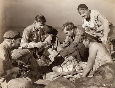 Clark Gable, Richard Haydn, Thomas Mitchell, John Qualen, Tito Renaldo, and Tom Tully in Adventure (1945)