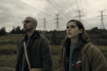 Stanley Tucci and Kiernan Shipka in The Silence (2019)