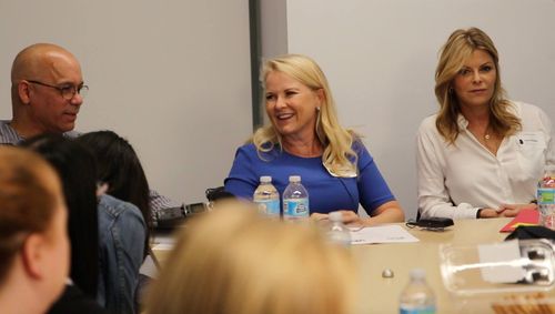 Moderating the Producers Guild of America and Veterans in Film and Television Producers Roundtable with Suzanne Todd and