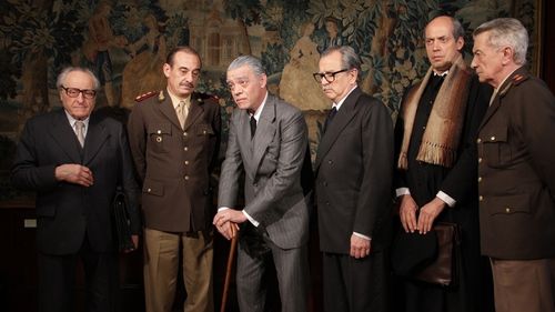 Pompeyo Audivert, Alejandro Awada, Arturo Bonín, Roberto Carnaghi, Jean Pierre Noher, and Lorenzo Quinteros in El Almuer