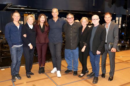 (L-R) Bryan Adams, Barbara Marshall, Paula Wagner, Jerry Mitchell, J.F. Lawton, Kathleen Marshall, Jim Vallance and Edwa