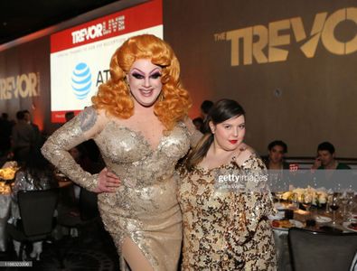 Nina West and Marry Lambert at The Trevor Project's TrevorLIVE LA 2019 at The Beverly Hilton Hotel on November 17, 2019 