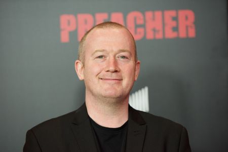 Garth Ennis at an event for Preacher (2016)