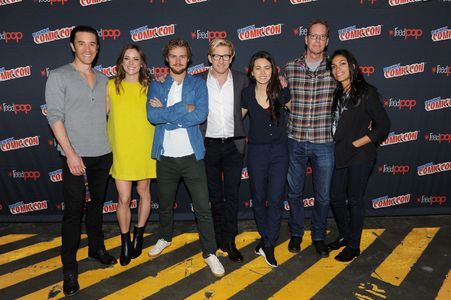 Scott Buck, Rosario Dawson, David Wenham, Tom Pelphrey, Jessica Stroup, Finn Jones, Jessica Henwick, and Anand Bhatt at 