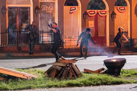 Andrew Lincoln, Vincent M. Ward, Lauren Cohan, and Steven Yeun in The Walking Dead (2010)