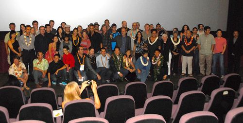 Cast and crew at the HIFF premiere of THE SHORT LIST.