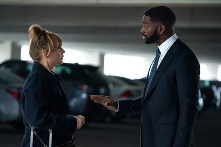 Kaley Cuoco and Mo McRae in The Flight Attendant: Seeing Double (2022)